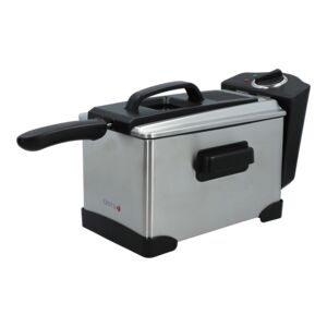 Dots 1400W Deep Fryer Black and Silver 2.5 Liter Dots 1400W Deep Fryer Black and Silver 2.5 Liter